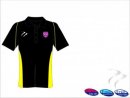 East Hockey Umpires Style Men's Black Yellow Polo Shirt